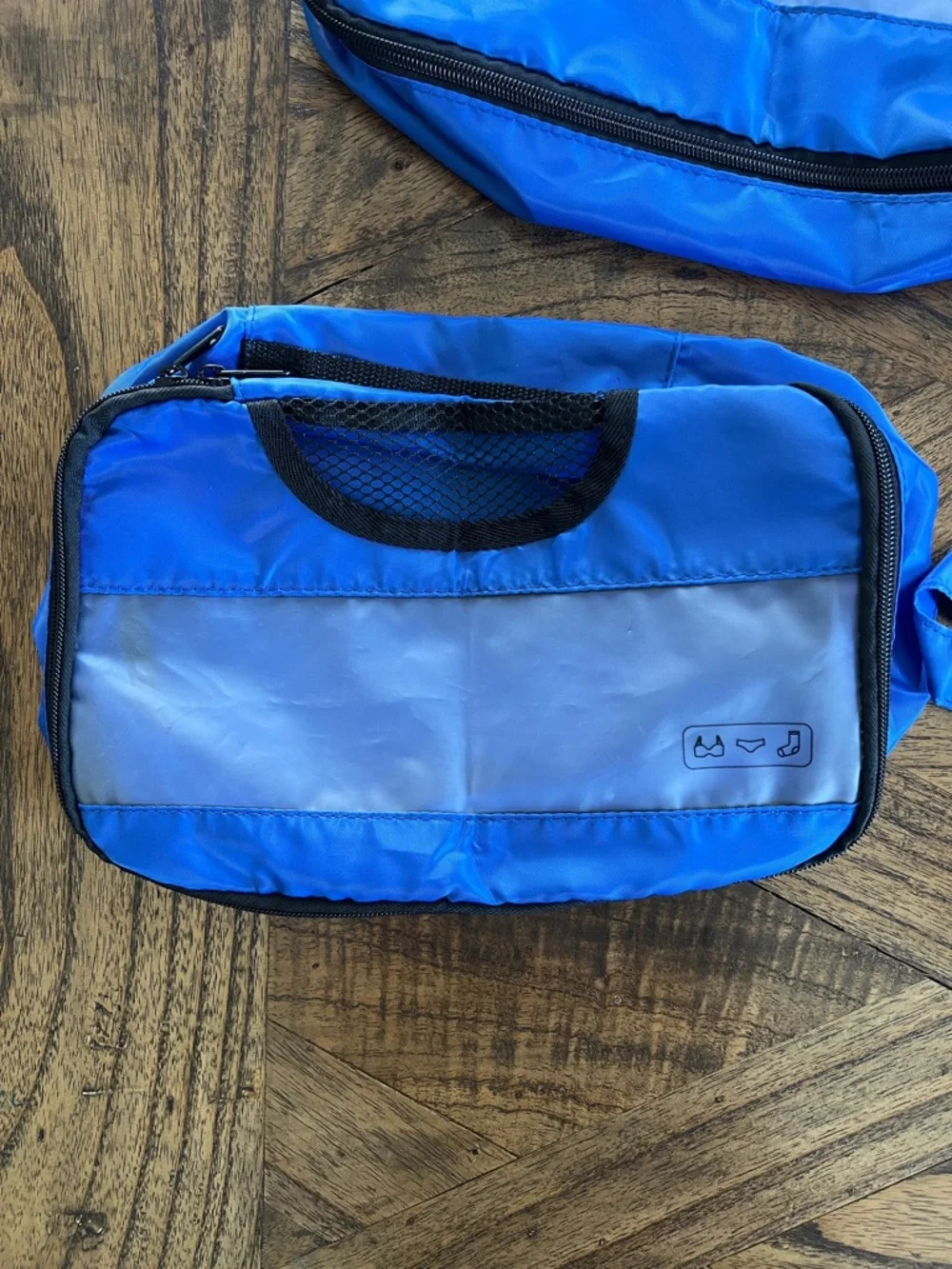 Blue Travel Packing Cube Set - 4 Pieces, Handles, Double Zippers, Like New